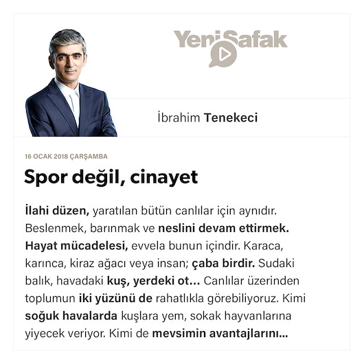 Spor değil, cinayet