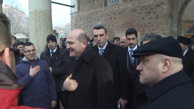 İçişleri Bakanı Soylu cuma namazını Bulgaristan'da kıldı