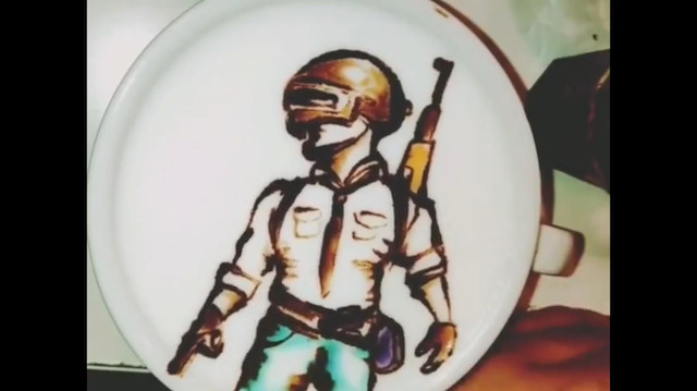 Kahve sanatına PUBG dokunuşu