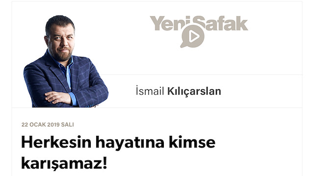Herkesin hayatına kimse karışamaz!