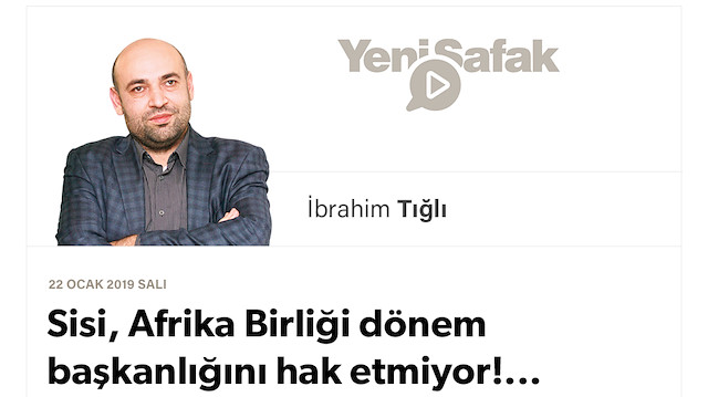 Sisi, Afrika Birliği dönem başkanlığını hak etmiyor!...