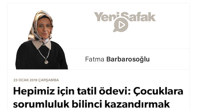 Hepimiz için tatil ödevi: Çocuklara sorumluluk bilinci kazandırmak