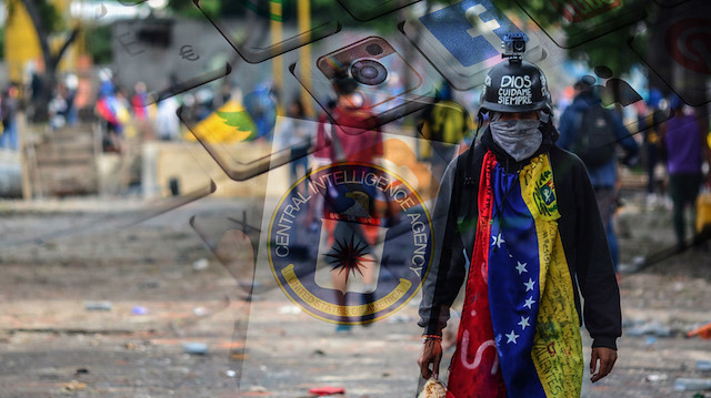 Venezuela'daki olaylarda göstericilerin sokaklara inmesini destekleyen sosyal medya paylaşımları ABD merkezli odaklardan yapılıyor.