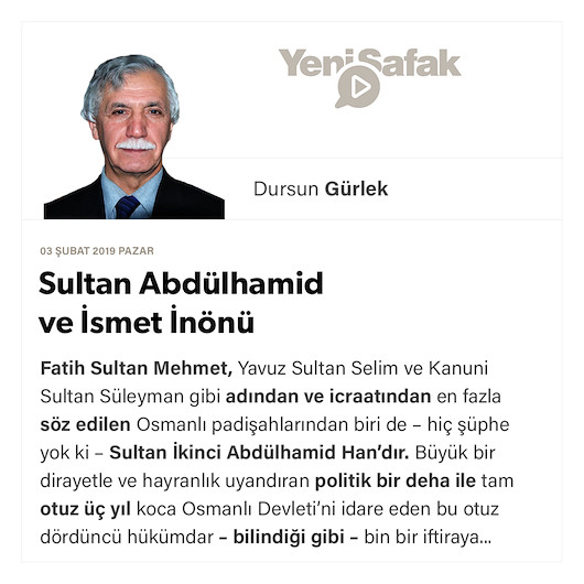 Sultan Abdülhamid ve İsmet İnönü
