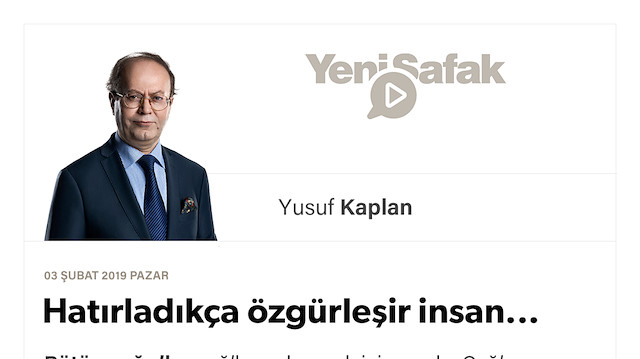 Hatırladıkça özgürleşir insan...