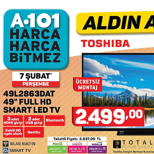 7 Şubat itibari ile A101 mağazalarında yer alacak indirimli ürünler