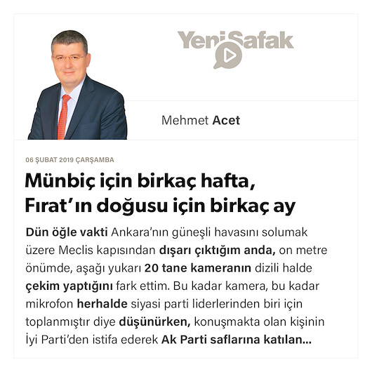 Münbiç için birkaç hafta, Fırat’ın doğusu için birkaç ay