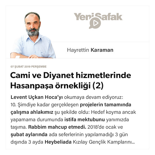 Cami ve Diyanet hizmetlerinde Hasanpaşa örnekliği (2)