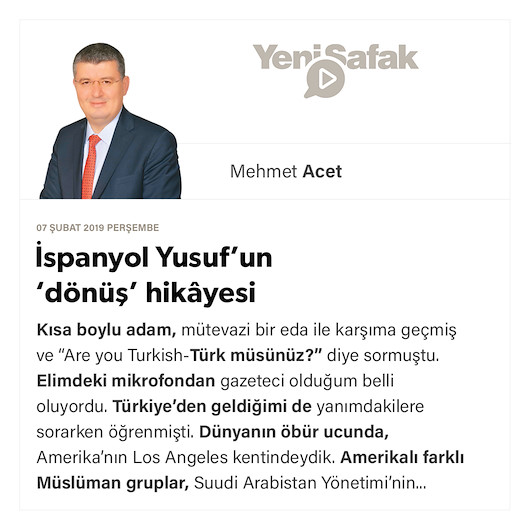 İspanyol Yusuf’un ‘dönüş’ hikâyesi