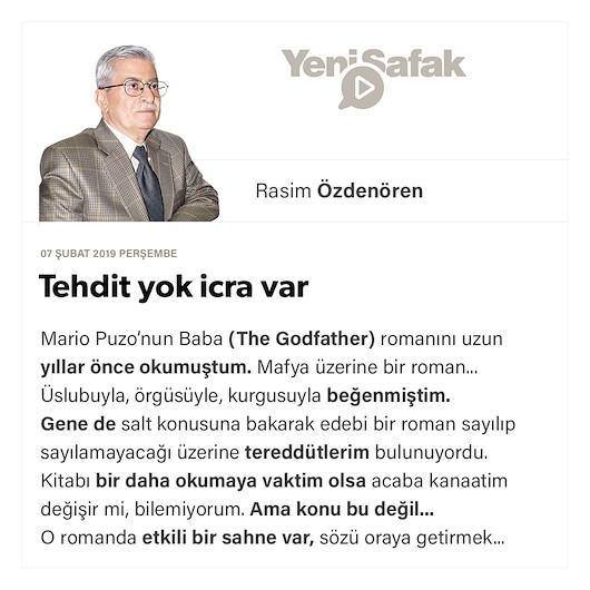 Tehdit yok icra var