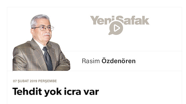 Tehdit yok icra var