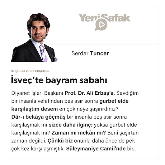 İsveç’te bayram sabahı