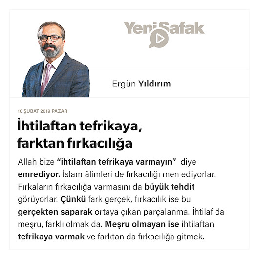 İhtilaftan tefrikaya, farktan fırkacılığa