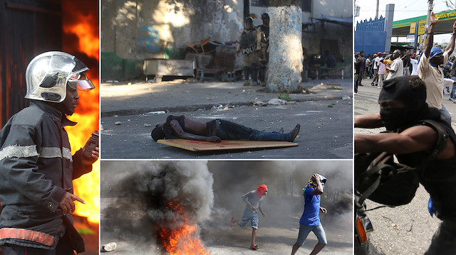 Haiti'de yolsuzluk protestoları sürüyor. (Reuters)