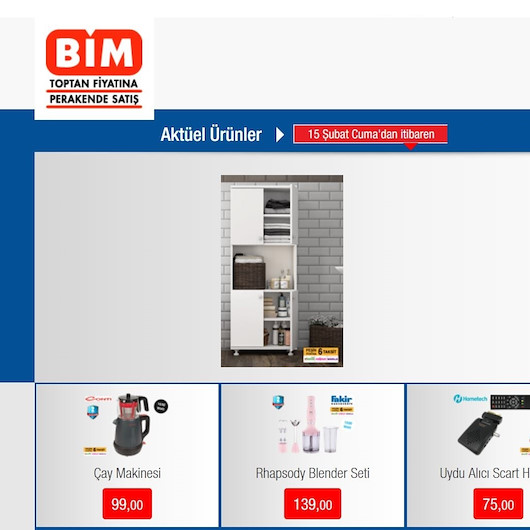 15 Şubat itibari ile BİM'e gelecek indirimli ürünlerin listesi