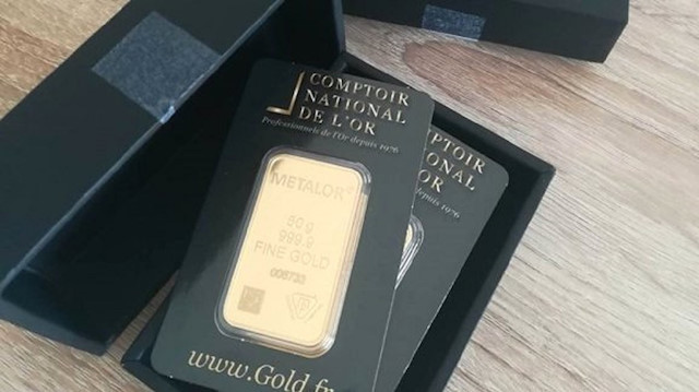 120 bin lira değerinde külçe altın.