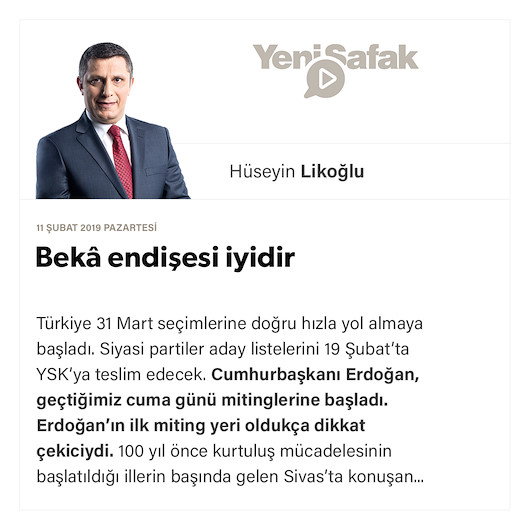 Bekâ endişesi iyidir