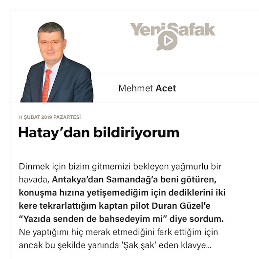 Hatay’dan bildiriyorum