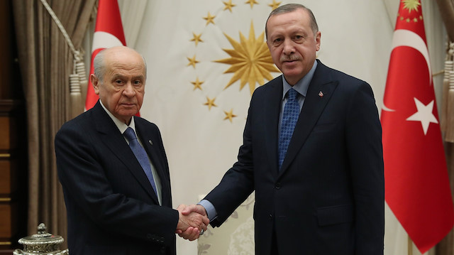 Devlet Bahçeli ve Recep Tayyip Erdoğan