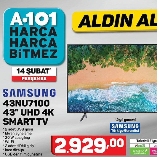 14 Şubat itibari ile A101'e gelecek indirimli ürünlerin listesi