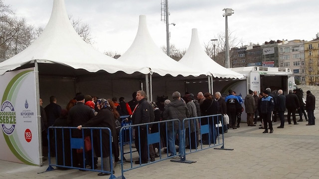 Taksim Meydanına tanzim satış noktası kuruldu
