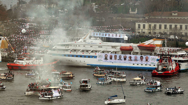 Gazze ablukasını kırmak için 8 yıl önce yola çıkan ve 500'den fazla kişiyi taşıyan Mavi Marmara gemisine İsrail ordusunun uluslararası sularda 31 Mayıs 2010'da düzenlediği saldırıda silahsız 10 insani yardım aktivisti şehit olmuş, çok sayıda kişi yaralanmıştı.