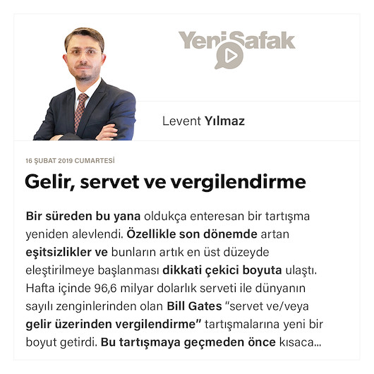 Gelir, servet ve vergilendirme