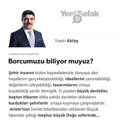 Borcumuzu biliyor muyuz?
