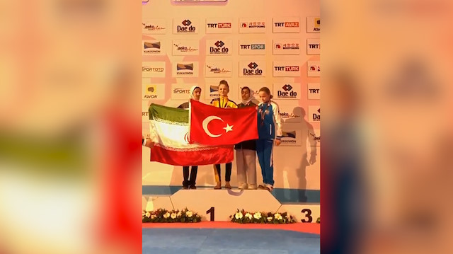 Milli sporcunun Türk bayrağı hassasiyeti gururlandırdı