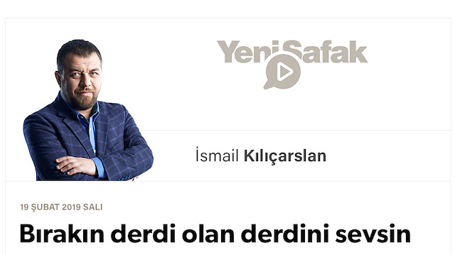 Bırakın derdi olan derdini sevsin