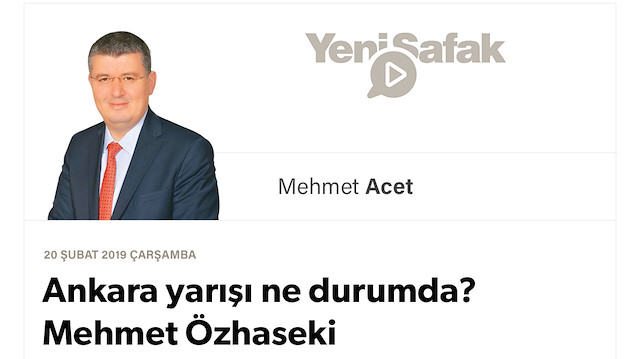 Ankara yarışı ne durumda? Mehmet Özhaseki Başkent’e ne vadediyor?