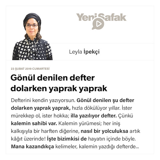 Gönül denilen defter dolarken yaprak yaprak