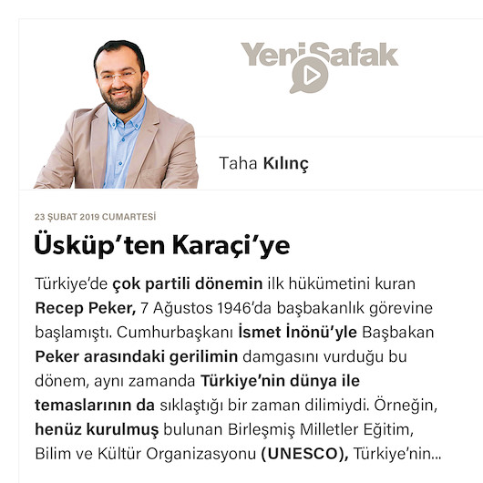Üsküp’ten Karaçi’ye