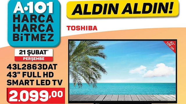 21 Şubat itibari ile A101 mağazalarından yer alacak indirimli ürünler