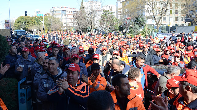 İşçiler CHPli Maltepe Belediyesini protesto etti