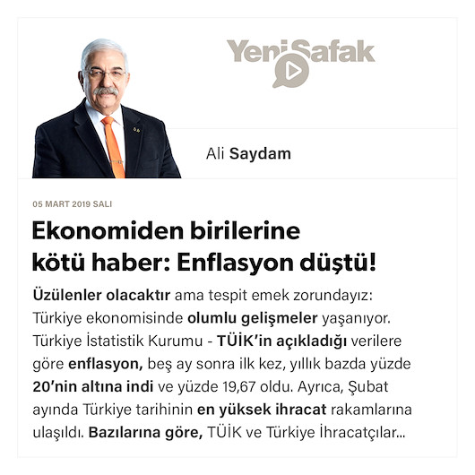Ekonomiden birilerine kötü haber: Enflasyon düştü!