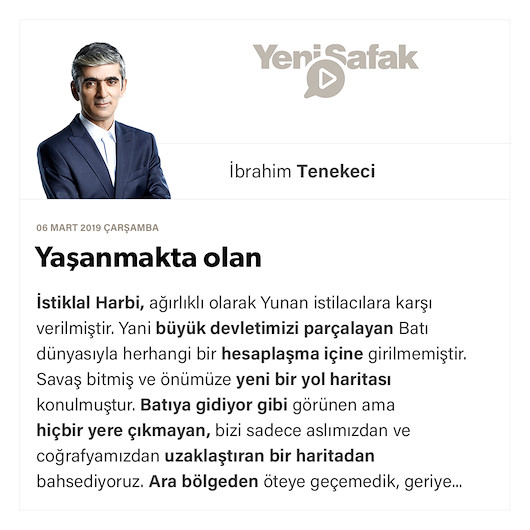 Yaşanmakta olan