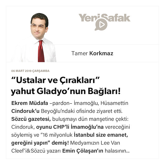 “Ustalar ve Çırakları” yahut Gladyo’nun Bağları!