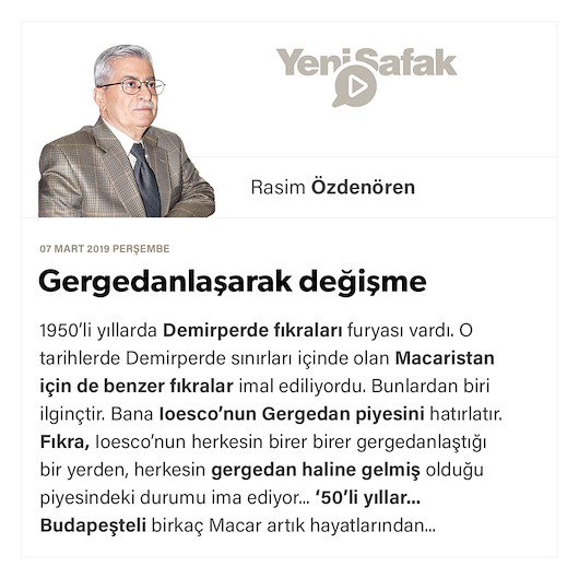 Gergedanlaşarak değişme