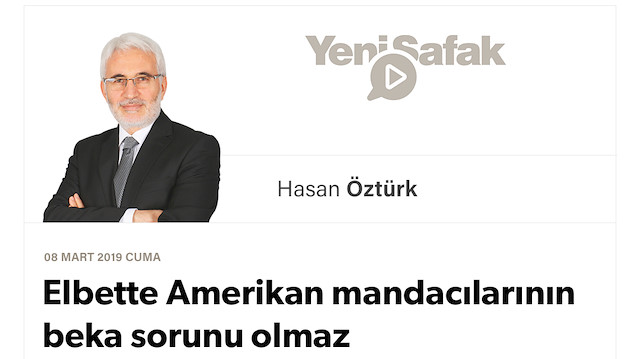 Elbette Amerikan mandacılarının beka sorunu olmaz