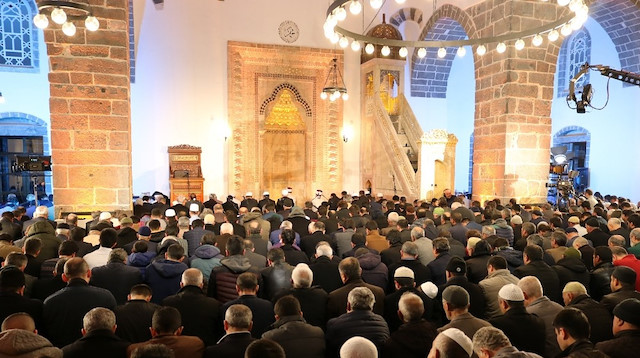 Kurşunlu Camisinde 4 yıl sonra ezan sesi yükseldi