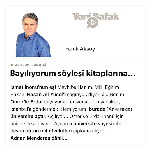 Bayılıyorum söyleşi kitaplarına…