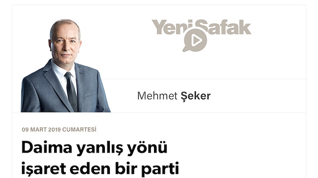 Daima yanlış yönü işaret eden bir parti