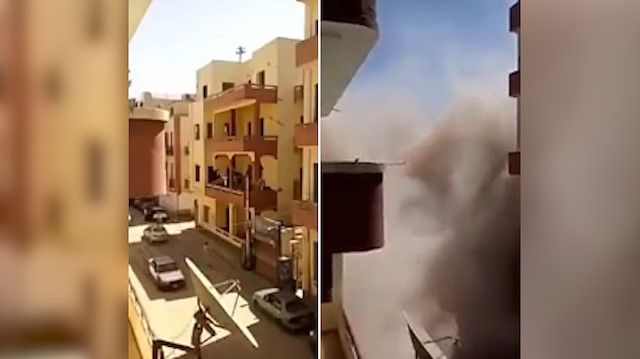 Balkon kolonunu kırarken bina başına yıkıldı