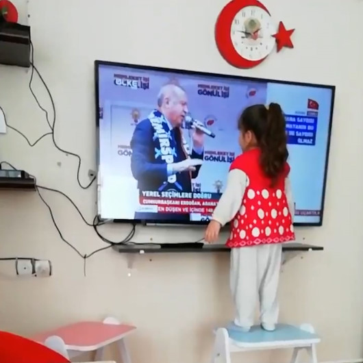 Minik kızın Erdoğan sevgisi