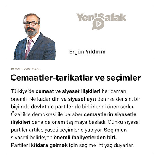Cemaatler-tarikatlar ve seçimler