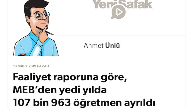 Faaliyet raporuna göre, MEB’den yedi yılda 107 bin 963 öğretmen ayrıldı