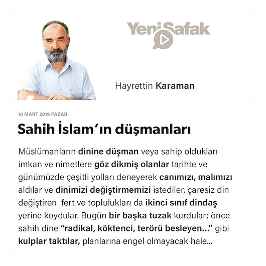 Sahih İslam’ın düşmanları