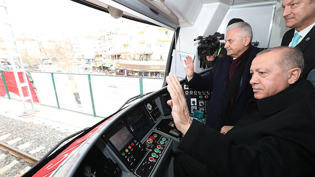 Gebze-Halkalı Banliyö Hattında ilk sürüşü Erdoğan gerçekleştirdi