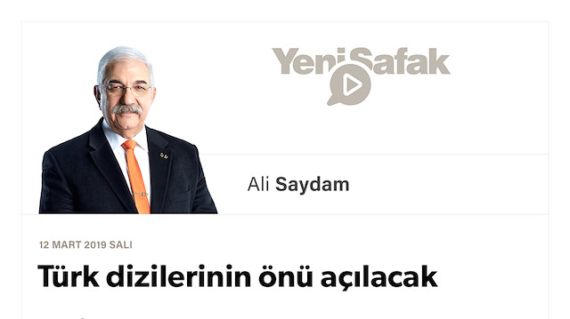 Türk dizilerinin önü açılacak